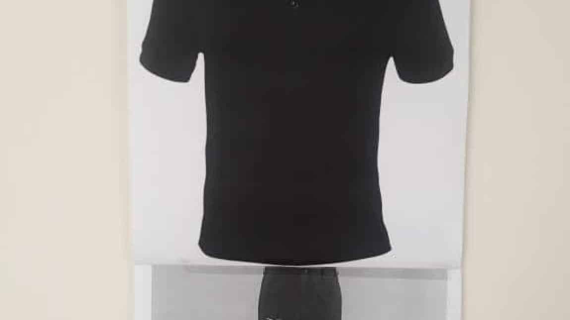 OKUL KIYAFETİMİZ SİYAH KETEN PANTALON SİYAH SIFIR YAKA YAZISIZ AMLEMSİZ T-SHİRT